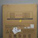 Cumbor 34" Extra Tall No Bottom Bar Baby Gate for Stairs, Wall Mounted Dog Gate Indoor for Larger Pets, Expandable 29.2-43" Safety Gate for Doorways, Wide Walk Thru Door for Easy Access (Black)