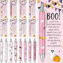 32 Sets Halloween Ghost Ballpoint Pens with Witch Little Boo Greeting Cards Trick or Treat Ballpoint Gifts for Halloween Party Decorations and Festive Gift Wrapping(Multicolor,Bat)