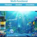 Aquarium Filters 3-Stage Aquarium Filter in-Tank Filter Internal Filter Fish Tank Filter Turtle Filter for 10-40 Gallon Fish Tanks with Dual Water Outlet and Aeration