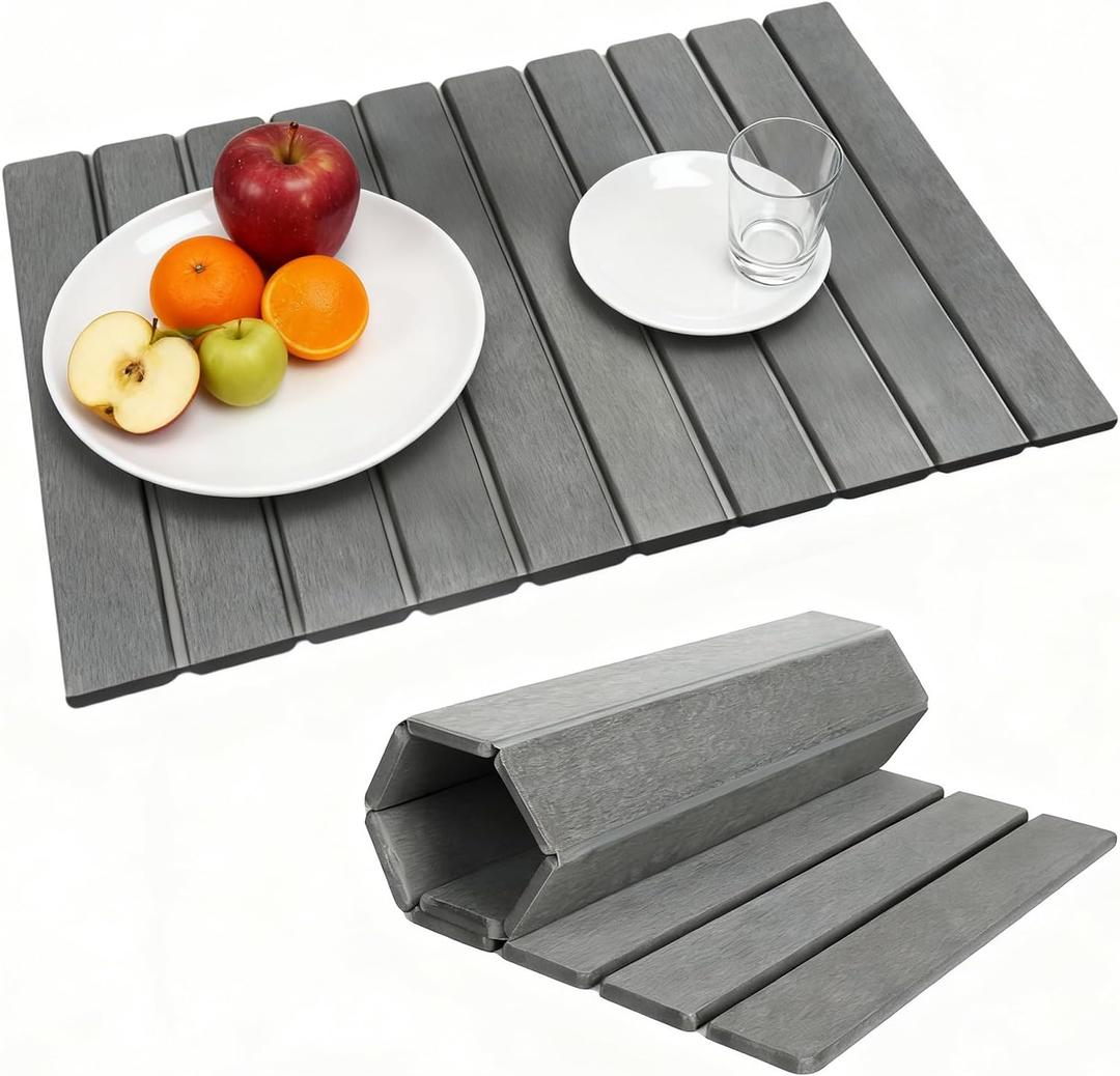 Large Stone Dish Drying Mat for Kitchen Counter, 24x16 Inchs Diatomaceous-Earth Quick Dry Stone Mat, Drying Pads for Kitchen, Utensils, Vegetable, Fruits, Bathroom Absorbent Pad, 23.6" x 15.4"