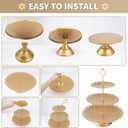 12 PCS Gold Cake Stand Set, Dessert Table Display Set with Metal Cupcake Stand and Cake Stands for Party, Wedding, Birthday, Anniversary, Baby Shower, Thanksgiving, Christmas