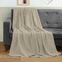 Utopia Bedding 100% Cotton Waffle Weave Blanket Full Size for Bed - Lightweight, Breathable Summer Blankets Soft and Cozy, Gifts for Women Home Room Decor (Khaki, 90x84 Inch)