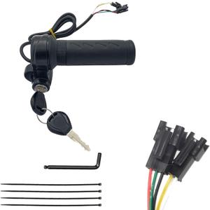 Electric Bike Throttle Grip Full Twist Throttle Grip,Plug and Play Without The Need to Swap Wires Compatible Ridstar Q20/Q20Lite/Q20Pro/H20/H26Pro/H20 Pro Easy Installation (Right)