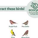 Finch Fare Recycled Plastic Thistle Mesh Bird Feeder for Wild Birds and Outdoor Décor, Dual-Sided Feeding & Removable Mesh Panels, 1.375 Quart Capacity, Yellow