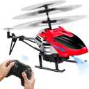 Dolanus RC Helicopters - Remote Control Helicopter Toys: One Key Take-Off/Landing, Automatic Altitude Hold, LED Light & 3.5 Channel Gyro Stabilizer, Flying Toys - Gift for Boys/Girls Kids Adults, Red