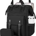 LOVEVOOK Laptop Backpack, Travel Bag with 17.3 inch Laptop Compartment, Water Resistant Teacher Nurse Doctor Work Bag, Anti-theft Daypack, Black, 17.3 Inch Upgrade