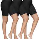 YADIFEN 3 Pack Slip Shorts for Under Dresses Seamless Anti Chafing Underwear Shaping Boyshort Smooth Panties for Women Size Extra Large 