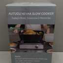 Slow Cooker 10-Quart - PFOA-Free Ceramic Coating, Oven Safe to 450F | Keep Warm Function for Large Family Gatherings (Includes Silicone Spoon)