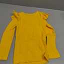 Girls Long Sleeve T-Shirt Cotton Rib Knit T Shirt Toddler Stretch Basic Warm Round Neck Tops 120