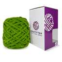 CRAFTYTOP Super Bulky Chenille Yarn #6 for Crocheting & Knitting – Soft, Chunky, Fluffy Yarn Ideal for Baby Blankets, Plush Toys, Amigurumi, DIY Crafts, Cozy Accessories (Green Serenity)