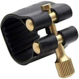 Jiayouy Professional Tenor Sax Saxophone Mouthpiece Leather Ligature Fastener Black