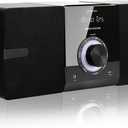 Compact Stereo System Speakers with CD Player, Bluetooth, FM Radio, Aux-in, USB-in, Earphone Jack, DSP-Tech, Remote, 30W Crisp-Sound Shelf Stereo System for Home (LP-886)