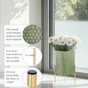 Growsun Plant Pots with Stands, Set of 3 - Indoor Flower Pots with Drain Holes & Rubber Stoppers, Includes Clear Plastic Nursery Pots - Stylish Modern Home Decor for Living Room, Office, and Balcony