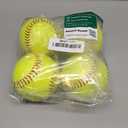 Yellow Sports Fastpitch Softballs, 11" Practice Softball Balls, Unmarked & Leather Covered Training Ball for Games, Practice and Training