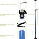 SAND MINE Adjustable Support Pole, 3rd Hand Support System, Steel Quick Support Rod, Upper Hand Work Support for Cabinet Jacks Cargo Bars Drywall Support, Extends from 45 Inch to 114 Inch (2)