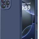 LOVE 3000 Designed for iPhone 16 Pro Case, Premium Silicone with [Soft Anti-Scratch Microfiber Lining] Shockproof Protective Phone Case for Men Women Girls 6.3", Navy Blue