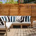 LVTXIII Outdoor Throw Pillows 18x18 Patio Waterproof Square Pillows with Piping Fade Resistant Accent Pillow for Spring Summer Garden Decoration, Set of 2, Cabana Black