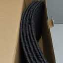 28in Christmas Tree Collar - Wicker Woven Tree Collars for Artificial Trees - Handmade Rattan Rustic Farmhouse Basket for Tree Base Cover with Cord Cut-Out for 6ft 7.5ft 8ft Trees (Black)