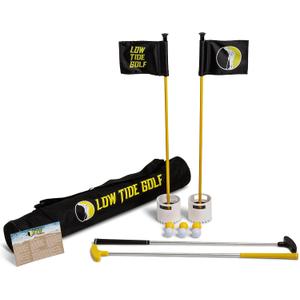 Set Beach Golf Putting Game | Outdoor Beach Golf Game for Sand | Beach Golf Set with 2 Putters, 2 Cups, Flags, 6 Golf Balls & Travel Bag