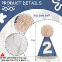Simple 2nd Birthday Hat - Second Cone Hat,Two Years Old Decor Photo Props,Party Crown Outfit for Girls/Boys