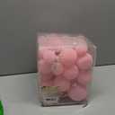 Sea Team 32-Pack Flocked Velvet Christmas Tree Ball Ornaments Set, Decorative Hanging Baubles, Shatterproof Plastic Decorations for Xmas Tree, Wreath, Garland, Multi-Sized, Pink