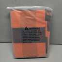 Orange and Black Plaid Rug, 3' x 5' Fall Outdoor Front Door Decor Mat, Cotton Washable Hand-Woven Rug for Layered Doormat, Autumn Halloween Thanksgiving Carpet for Porch, Entryway