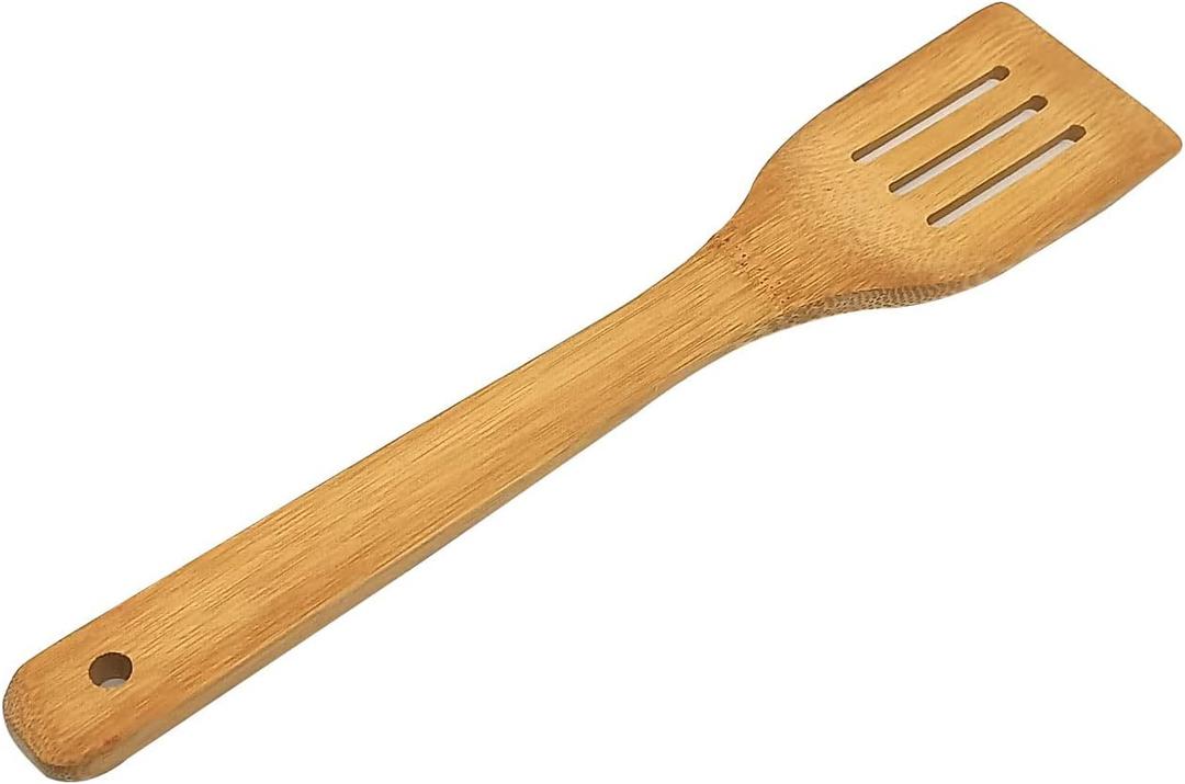 Wooden Spatula - 11.8 Bamboo Utensil Kitchen Cooking Tools Spoon, Stir Fry and Mixing, Essential Tools, Natural and High Heat Resistance for Non Stick Cookware