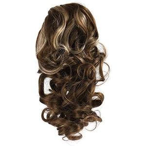 Onedor 12" Synthetic Fiber Natural Textured Curly Ponytail Clip In/On Hair Extension Hairpiece (12TT26)