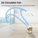 Desk Fan, 10 inch Air Circulator Quiet Operating Fan for Bedroom, 70ft Strong Airflow, Portable Fan Battery Operated with USB (D-Grey)