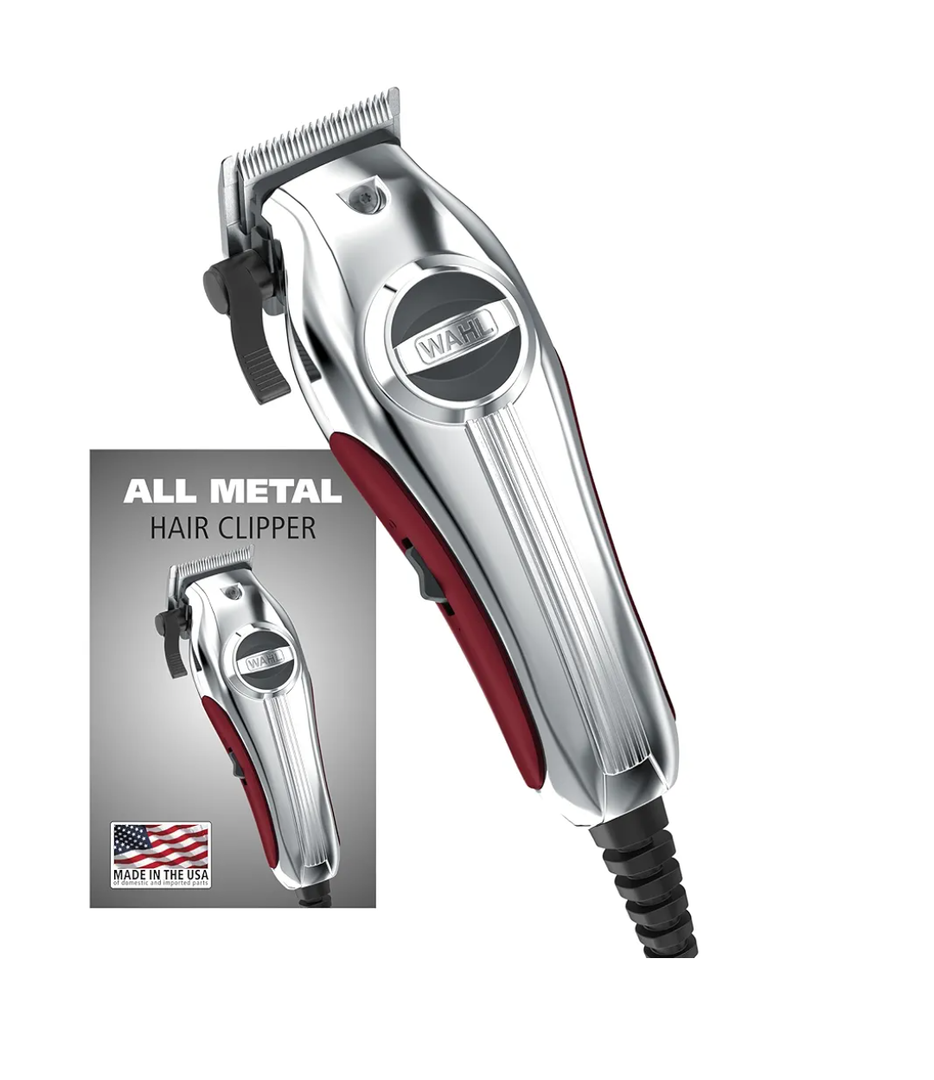 Wahl USA Pro Ultra Quiet High Torque Corded Hair Clipper for Ultra Quiet Operation and Cooler Operating Temperatures, Metal Housing with Bonus Hair Clipping Guard Caddy - Model 3000097