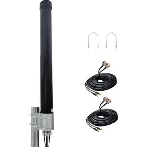 Omni Directional 4x4 MIMO Antenna 5G for t-Mobile, 4G/ LTE/ 5G Cellular Antenna for Router & Gateways, Verizon, AT&T Home Internet, with 2 Dual 10 Meter Cable SMA
