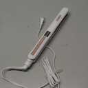 Conair Double Ceramic Flat Iron, 1-Inch Flat Iron, 5 Digital Temp Settings Up to 410F, Extra-Long Plates, For All Hair Types and Textures, White
