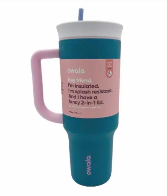 Owala® 40 oz Travel Tumbler SS Tickle Me Teal