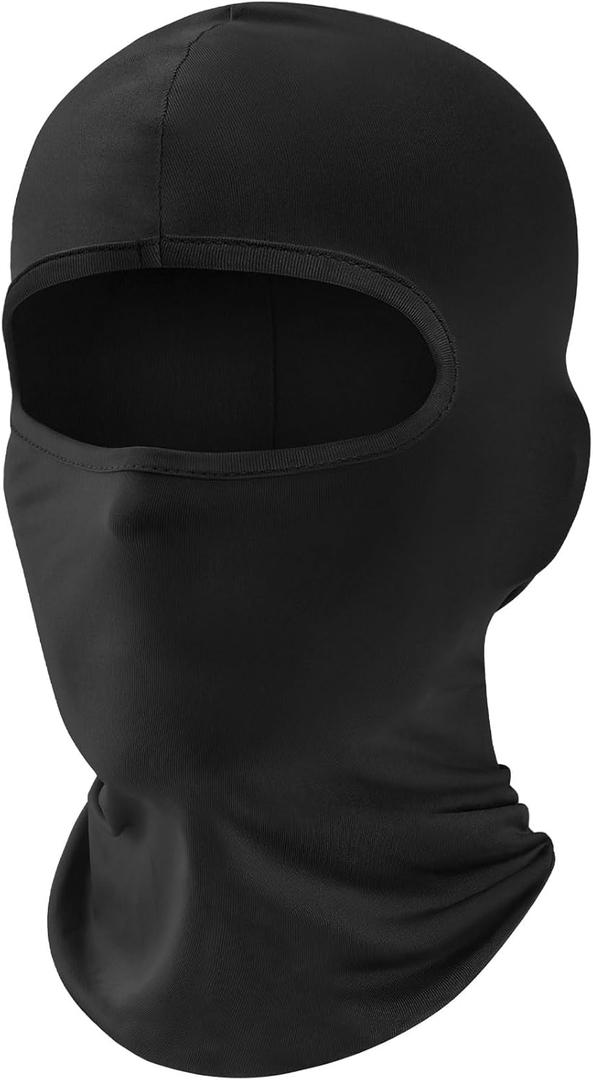 3 x Fuinloth Balaclava Ski Mask, Motorcycle UV Protector Scarf, Summer Cooling Neck Gaiter for Men/Women (Black)