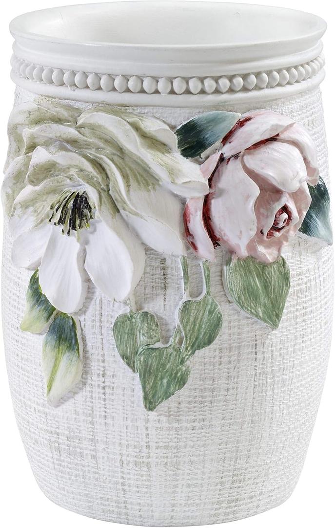 Avanti Linens - Tumbler, Guest Bathroom Essentials, Floral Home Decor (Spring Garden Collection)