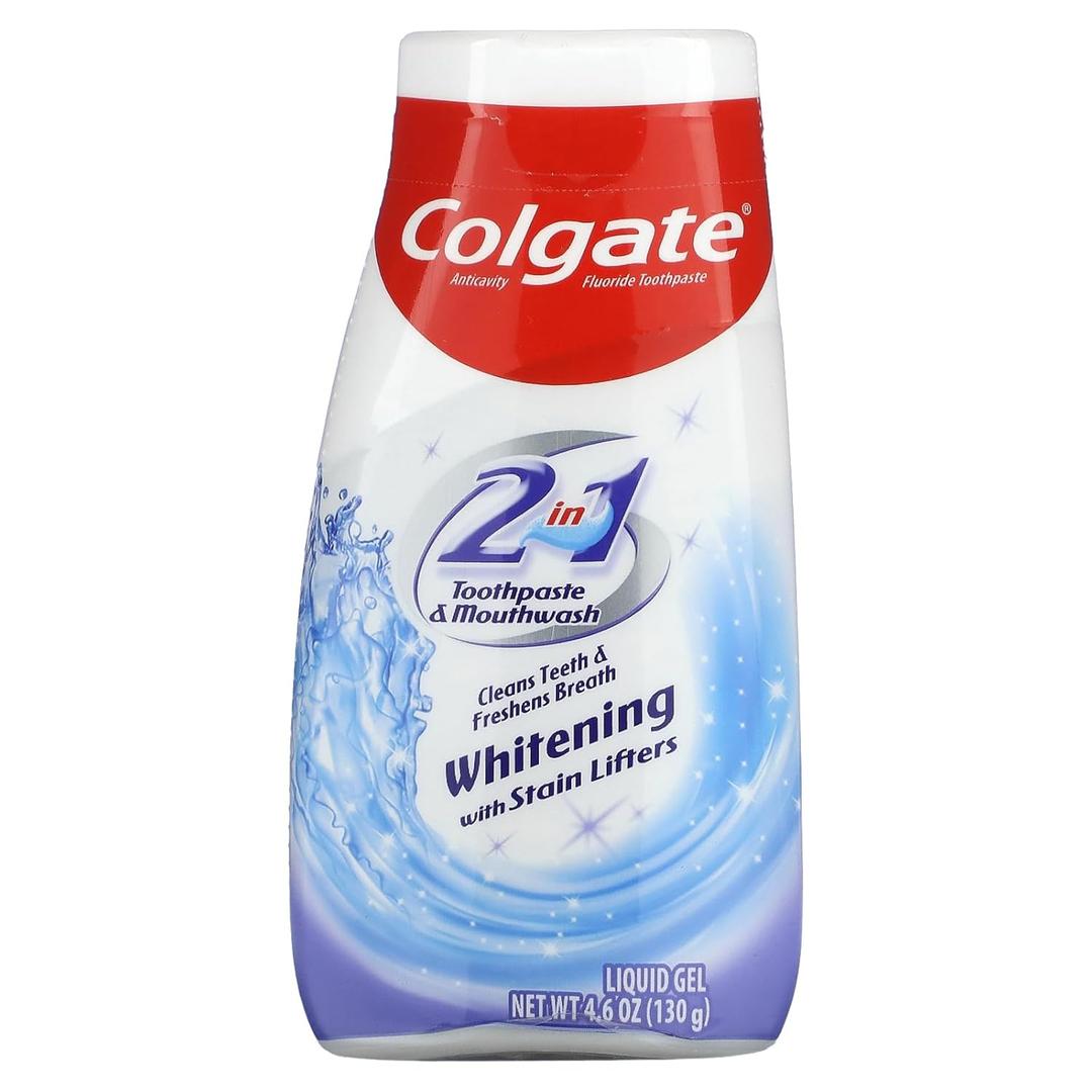 Colgate 2-in-1 Whitening with Stain Lifters Toothpaste 4.60 Oz (4 Packs)