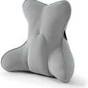 Lumbar Back Pillow (Pat. Pend), Supportive Back Cushion for Bed, Couch & Recliner, Ergonomic Lumbar Pillow with Customizable Firmness for Lower Back Pain Relief, Zinc Gray, 17.7"