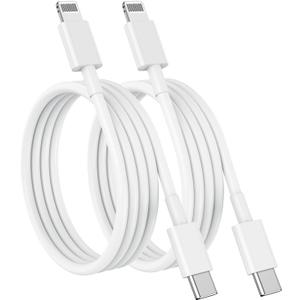 USB C to Lightning Cable (2pack 6ft), Apple MFi Certified iPhone Fast Charger 2m, Power Delivery Original Type C Charging Cord for Apple iPhone 13/12/11 Pro/11/XS MAX/XR/8/7/6s Plus,iPad (White)