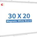 Double Sided White Board Dry Erase, 30 x 20 inch Magnetic Dry Erase Board Whiteboard for Wall, Aluminum Frame Wall-Mounted or Hanging Whiteboard Marker Board Writing Board