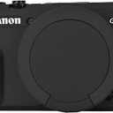G7X Mark II Camera Case,Soft Silicone Protective Case Ultra-Thin Lightweight Cover for Canon PowerShot G7X Mark II Camera with Lens Cover (Black)