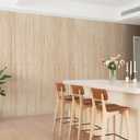 AMZDEPOT Natural Bamboo Wall Panel for Interior Wall Decor, Renewable Pole Wrap Wainscoting Paneling for Wall Ceiling Furniture Cabinet Office, 48 x 96 Inch, Carbonized,  96" x 48", Carbonized