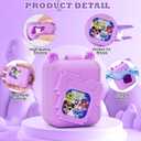 2 x MGZNMTY Silicone Case for Bitzee Disney Interactive Toy Digital Pet and Case, Protective Skin Cover for New Bitsy Electronic Virtual Pet (Purple)