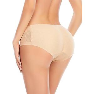 DERCA Butt Lifter Panties Padded Underwear for Women Seamless Booty Pads Hip Enhancer Panty, Small