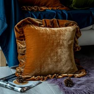 Velvet Throw Pillow Cover Soft Decorative Luxurious Solid Square Cushion Case for Sofa Couch Bedroom Farmhouse,Pack of 2, 18 x 18 Inches
