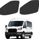 Front Side Window Sun Shade for 2015-2024 Fo-rd Transit Van High and Medium Roof Accessories, Foldable Window Sunshade Sun Visor Protector, Side Shades Sun Shield Blocks UV Ray Heat, Pack of 2