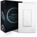 MOES Smart Light Switch, WiFi 3 Way/Single Pole Smart Wall Switches, Require Netural Wire, Compatible with Alexa and Google Home, Remote Control, No Hub Required (Medium, White 1 Pack)