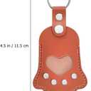 2 x TEHAUX Pet Hair Keepsake Keychain Paw Shaped Leather Keychain Dog Memorial Bag Charm Portable Pet Hair Container for Owners