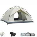Camping Tent - Automatic Quick Open, Windproof, Easy Setup for Outdoor, Beach, Hiking, Traveling (2-3 Person, Beige)