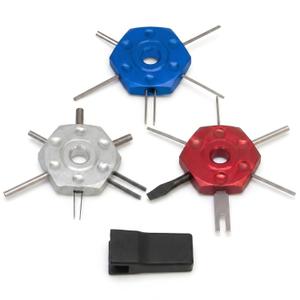 4-Pc Wire Terminal Release Tool Kit for GM Ford, Lisle 57750 Replacement | 4-piece wire terminal release tool kit replaces Lisle 57750, fits GM Pack-Con Weather-Pack and Ford connectors, alloy steel