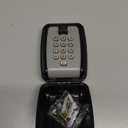 Key Lock Box, Wall Mounted Key Storage Box with 12-Digit Keyboard Combination, Resettable Code, Large Capacity, Waterproof Security Lock Box for Home, Office, Outdoor